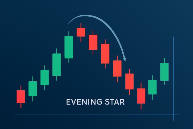 Recognizing an Evening Star Candlestick Pattern in Charts