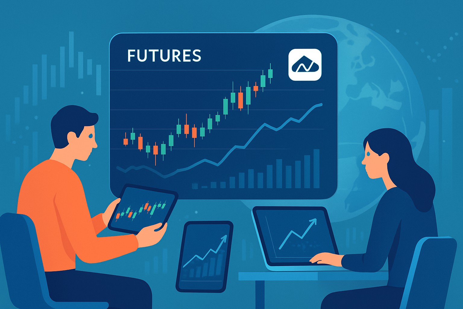 Which brokers offers free demo accounts on TradingView for futures trading?