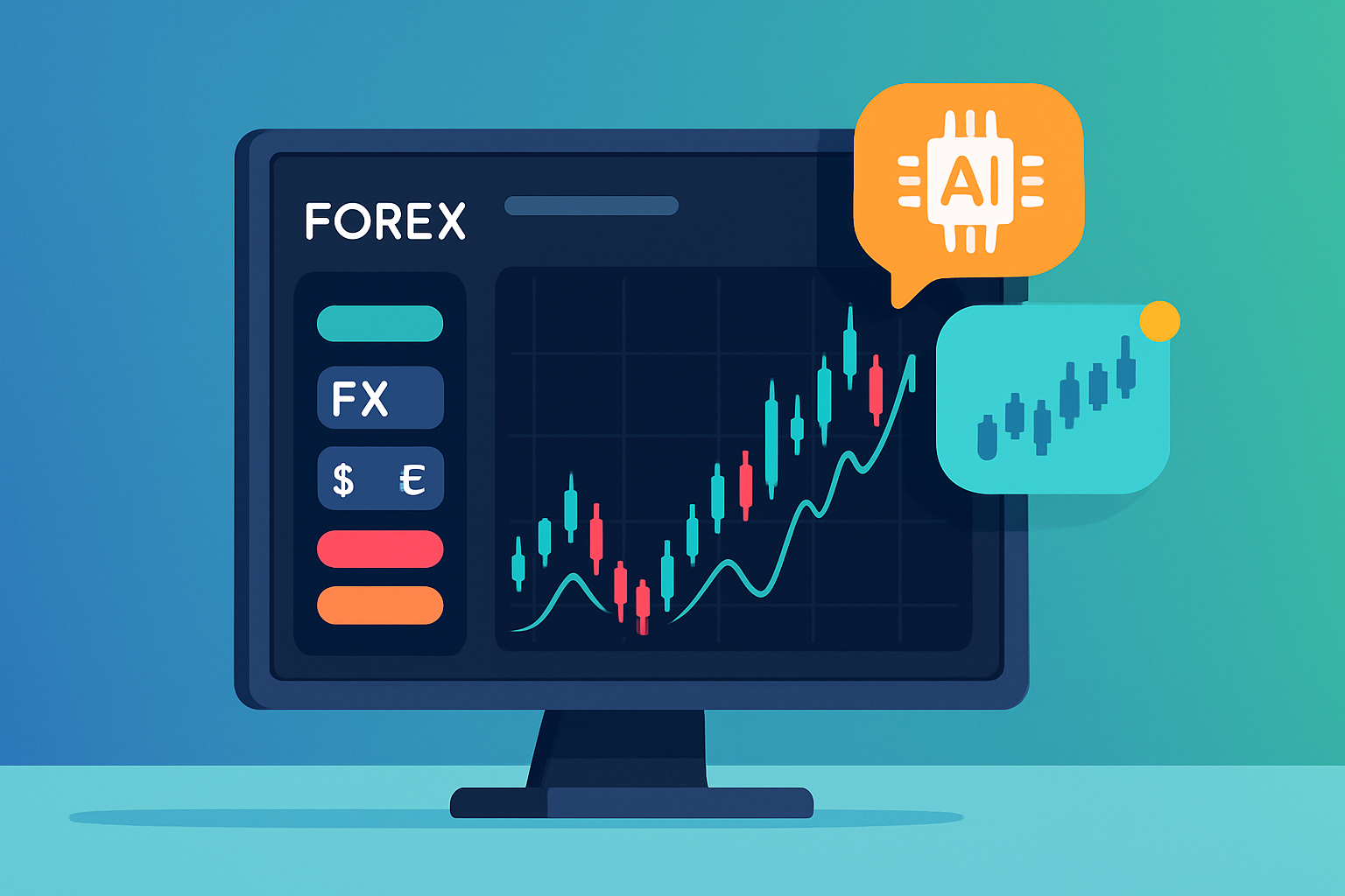 TrendSpider Forex interface showing AI-powered technical analysis and automated alerts